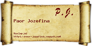 Paor Jozefina névjegykártya